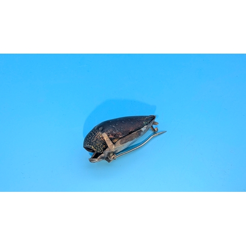 211 - A Victorian Beetle ''Bug' Carapace Brooch. Approx 4cm