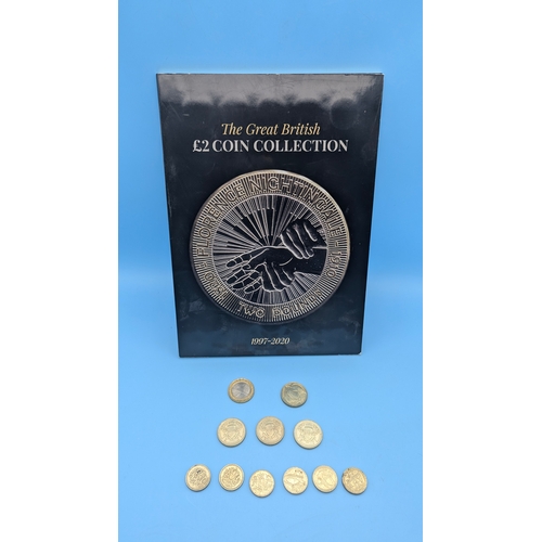 251 - The Great British £2 Coin Collection Album and other £2 and £1 coins with a number of rare coins inc... 