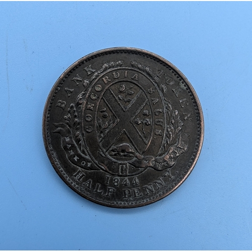 267 - An 1844 Bank of Montreal Half Penny Bank Token