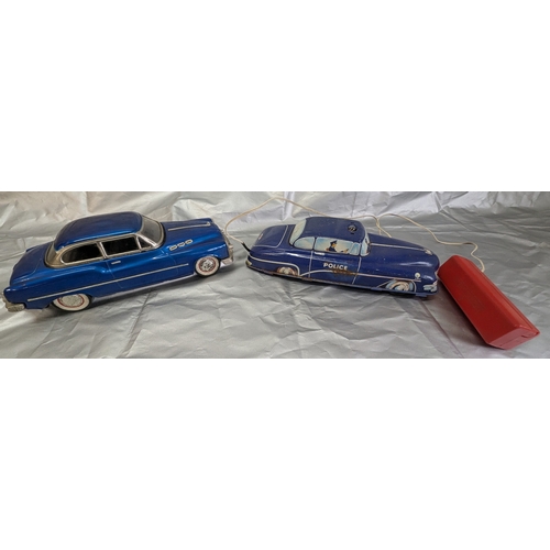 1055 - Tin Plate Toys including Vintage Buick and A Wetsco No.141 Tinplate & Remote Control