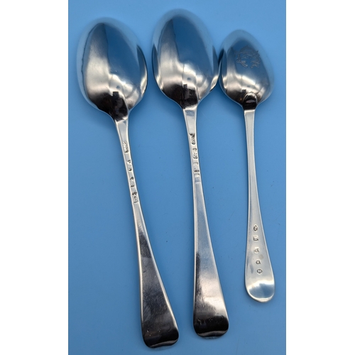 222 - 3 x Hallmarked Silver Dessert and Serving Spoons 140gms