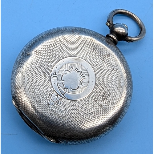 234 - An Antique, Silver Cased Ladies Pocket watch (missing hand)