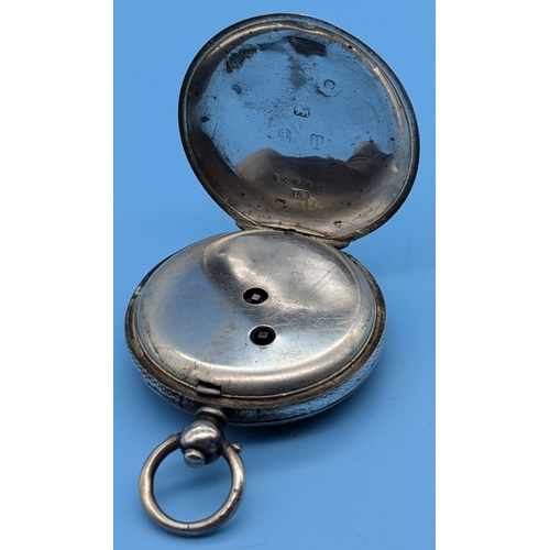 234 - An Antique, Silver Cased Ladies Pocket watch (missing hand)