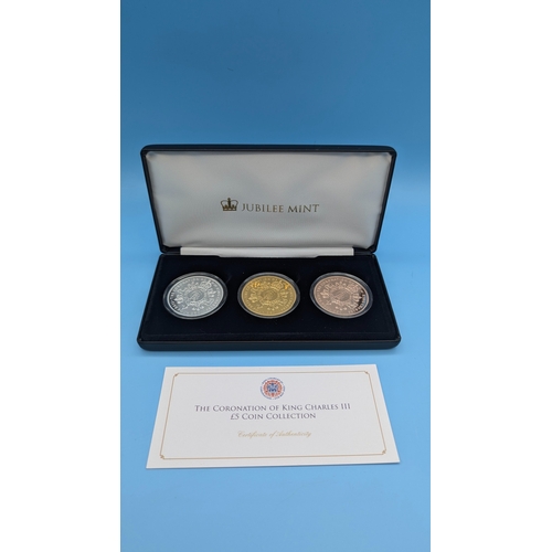 269 - The Coronation of King Charles III £5 Coin Collection and The Prince of Wales 50th Birthday Crown