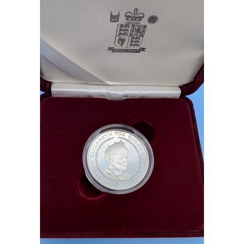 276 - 2002 Queen Mother Silver Proof memorial £5 Coin