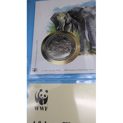 292 - A World Wildlife Fund Stamp, First Day Cover and Coin Album