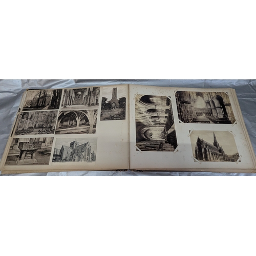 400 - Antique Post Cards of Churches in an Album