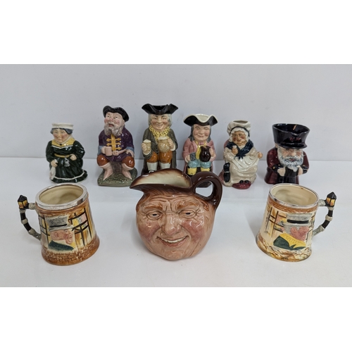 114 - 9 X Large Toby Jugs, Chelsea Pensioner, Tale Teller Etc