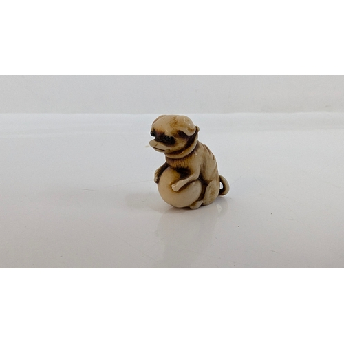 198 - 6 x Resin and Carved Bone Nestsuke and a Soapstone Carving (signed)