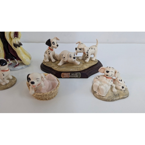 109 - Royal Doulton 101 Dalmatians Figurines x 10 Including Cruella De Ville