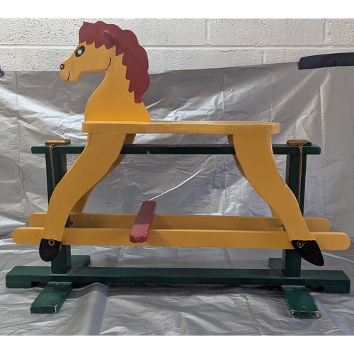 1820 - Wooden Rocking Horse - 75 x 100 x 30cm