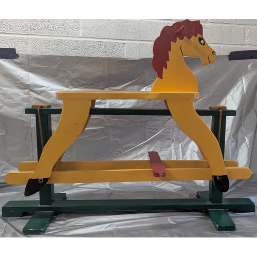 1820 - Wooden Rocking Horse - 75 x 100 x 30cm