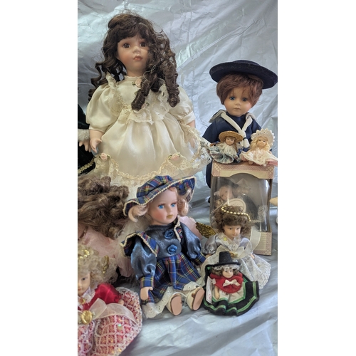 1823 - Large Selection Of Porcelain Dolls