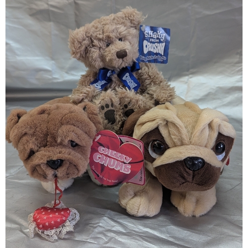 1824 - A Selection Of Soft Toy Dogs