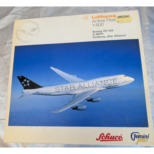 1141 - Gemini Boeing 747 D-ABTH Duisbury Star Alliance, Dragon B7470230B Lufthansa And B747200F Africa, Luf... 