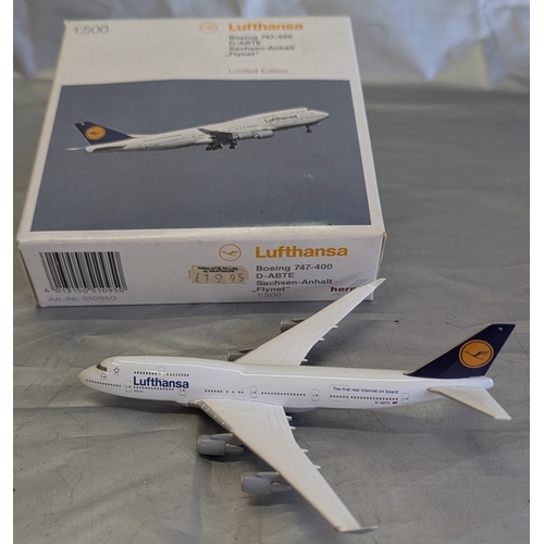 1142 - Herpa Boeing 747-400 - D-ABTE Sachsen-Anhalt Flynet Lufthansa, Dragon Wings 767-300 Lufthansa And Pa... 