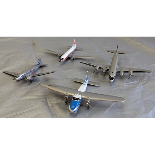 1148 - WM Classics Swiss Air Lines HB ILI, Air France F-B AIF, Swiss Air HB-IMF & Belgium World Airlines G-... 