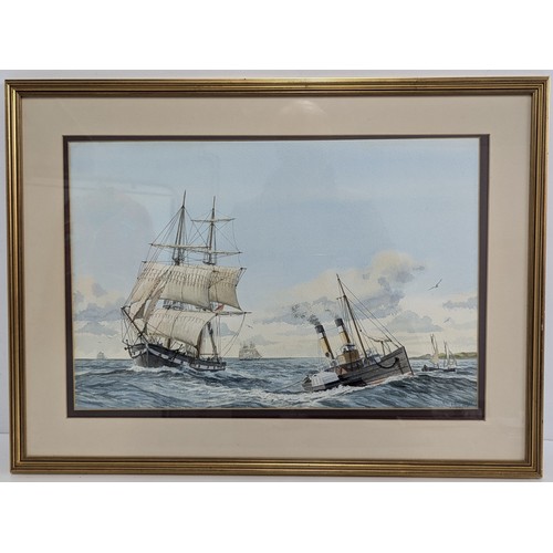 557 - An original Watercolour by Vincent Neave. Bristol based marine artist and member of the 'Bristol Sav... 