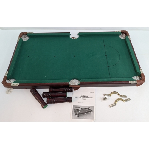 1856 - A Jaques Of London Table Top Snooker/Pool Table With Set Of Snooker Balls - No Cues