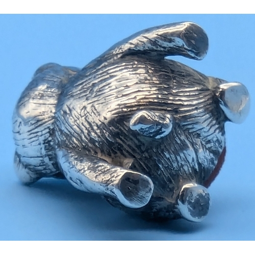 302 - A Hallmarked Silver Novelty Pin Cushion - Bear