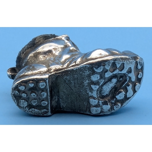 306 - A Hallmarked Silver Novelty Pin Cushion - Boot