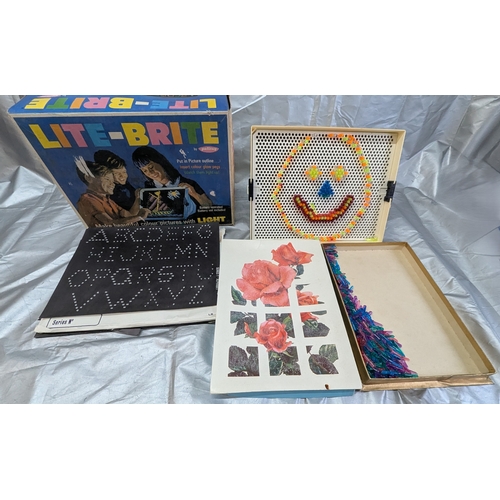 1851 - Vintage Palitoy Lite-Brite Including Pegs, Patterns, Board And Instructions And In Original Box