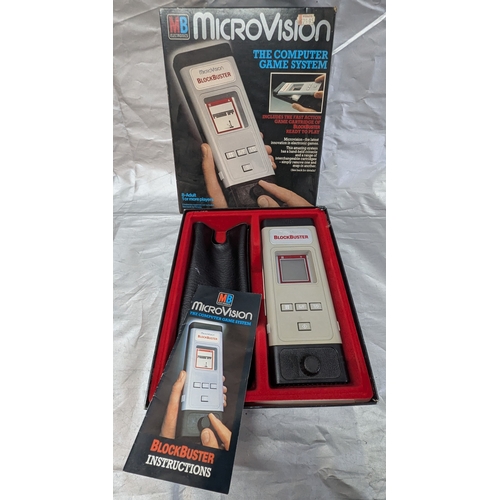 1852 - Vintage MB Electronics Microvision Computer Game System Complete With Game, Case, Instructions And B... 