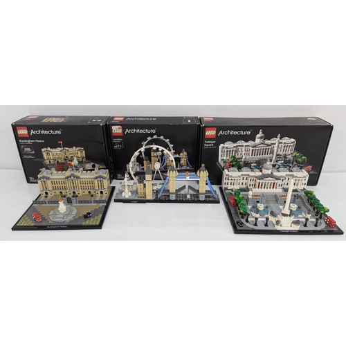 1700 - 3 Lego Architecture Sets: London, Buckingham Palace, Trafalgar Square, 21034, 21045, 21029