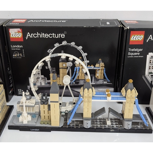 1700 - 3 Lego Architecture Sets: London, Buckingham Palace, Trafalgar Square, 21034, 21045, 21029