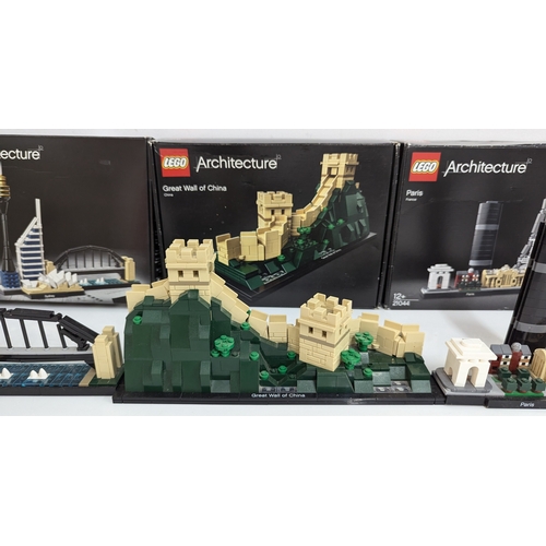 1701 - 3x Lego Architecture Sets: Great Wall Of China, Paris, Sydney. 21044, 21041, 21032