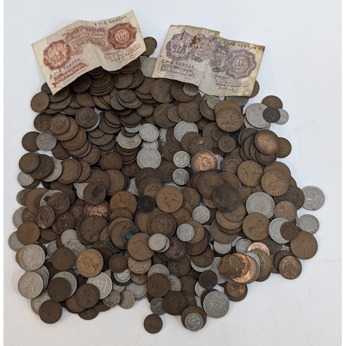 269B - A Quantity Of G.B. Coins And 10 Shilling Banknotes