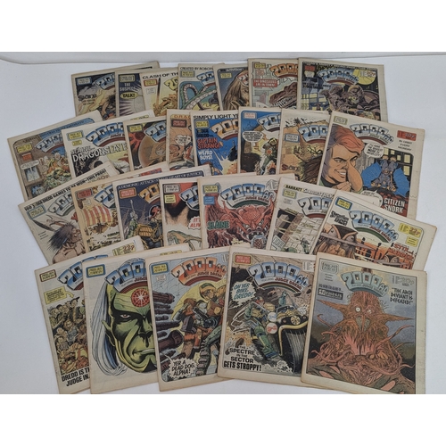 463 - A Quantity Of Vintage 2000AD Comics, Judge Dredd, Rouge Trooper Etc.