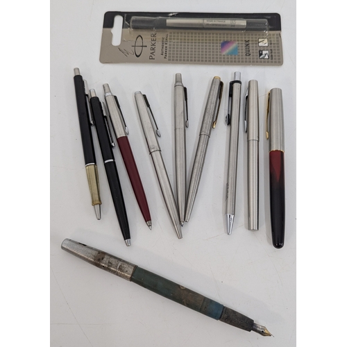 921 - A Collection Of Parker Ballpoint Pens, Vintage Fountain Pen Etc.