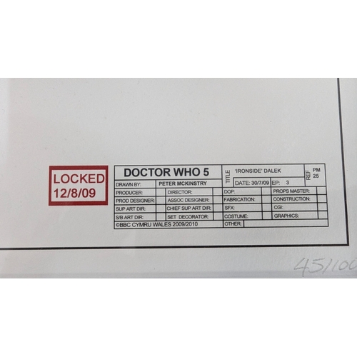 1595 - A Special Dr. Who Limited Edition Ironside Dalek Concept Artwork 45/100 - 41 x31cm