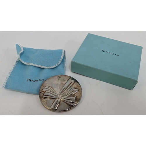 209B - A Boxed Tiffany Makeup Mirror With Bow Motif