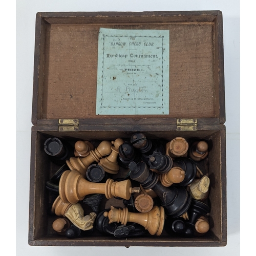 1748 - A Vintage Chess Set ( Some Pieces with losses/ damage pictured) . King 10cm Tall