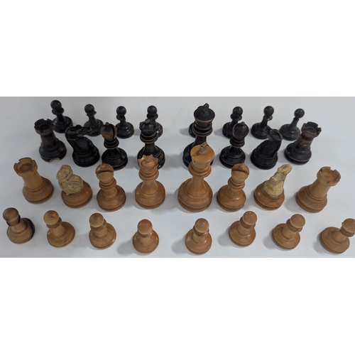 1748 - A Vintage Chess Set ( Some Pieces with losses/ damage pictured) . King 10cm Tall