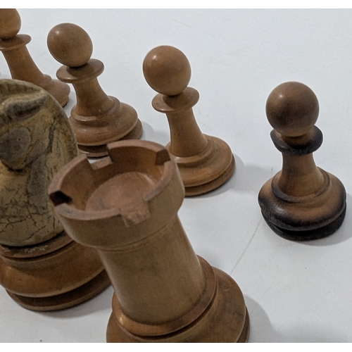 1748 - A Vintage Chess Set ( Some Pieces with losses/ damage pictured) . King 10cm Tall