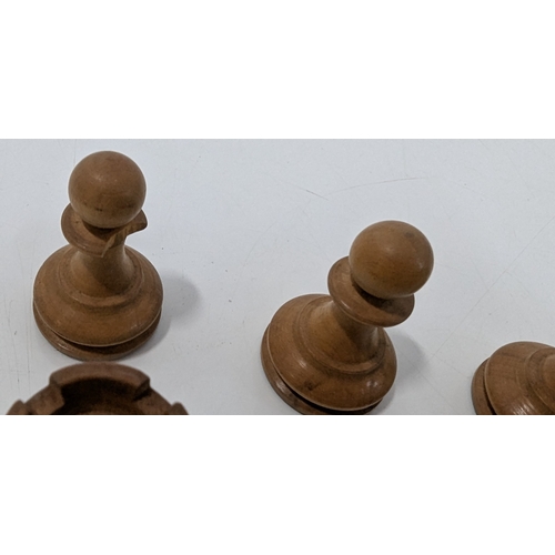 1748 - A Vintage Chess Set ( Some Pieces with losses/ damage pictured) . King 10cm Tall