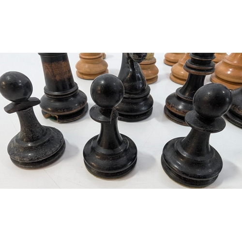 1748 - A Vintage Chess Set ( Some Pieces with losses/ damage pictured) . King 10cm Tall