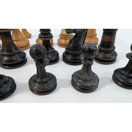 1748 - A Vintage Chess Set ( Some Pieces with losses/ damage pictured) . King 10cm Tall