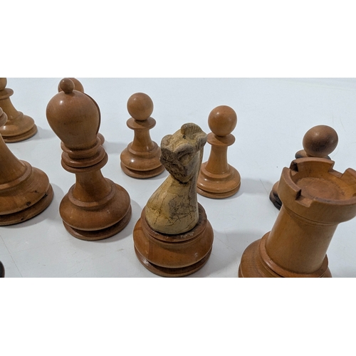 1748 - A Vintage Chess Set ( Some Pieces with losses/ damage pictured) . King 10cm Tall