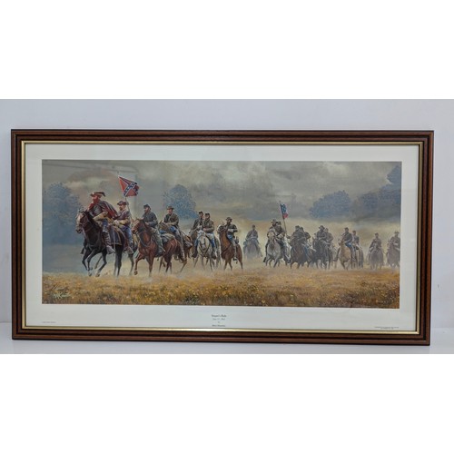 563 - 2 x Mort Kuntsler American Civil War Framed Prints: 