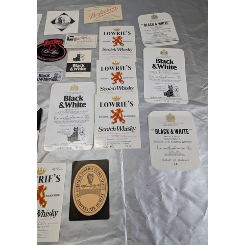 605 - Assorted Unused Whiskey Bottle Labels And Others