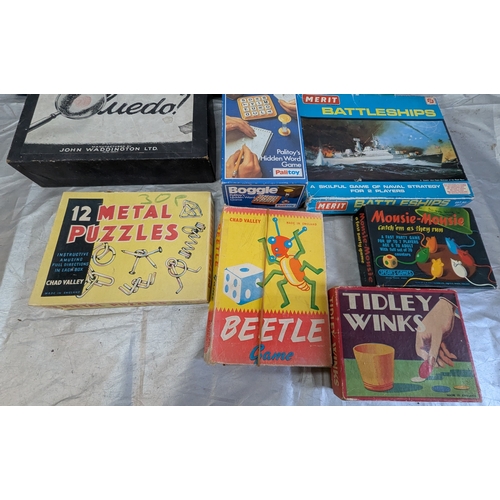 1788 - Vintage Puzzle And Games Assortment - 10 In Total Including Cluedo, Battleships, Beetle Game And Mor... 