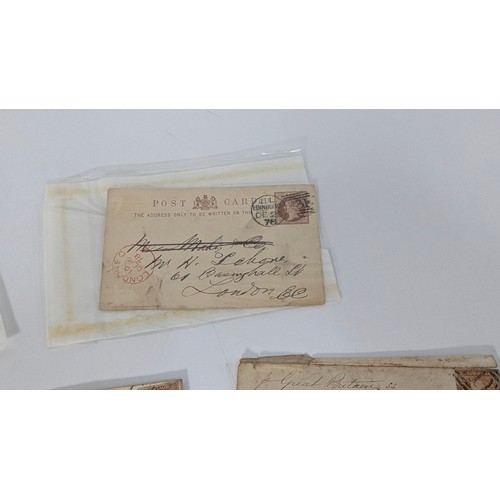 331 - An Assortment Of Victorian Letters And Postal History Including Australian Q.V. 6d Blue Etc.