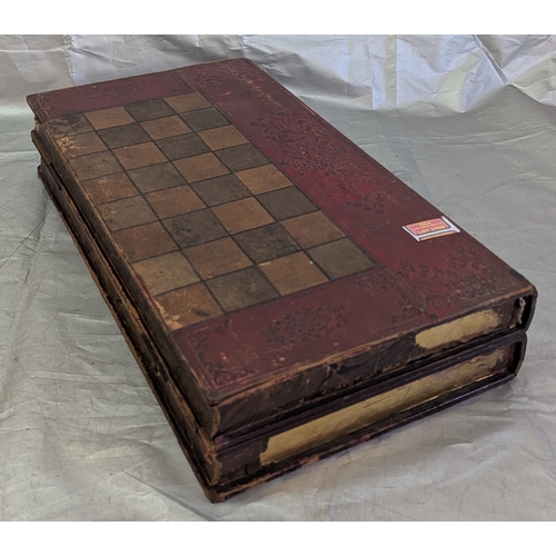 1789 - Vintage Backgammon / Draughts Set, In The Style Of A Book