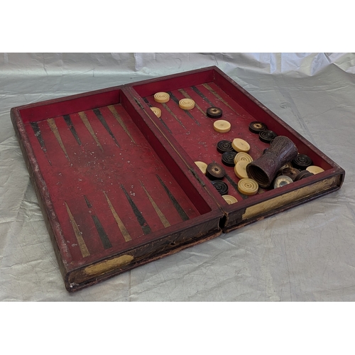 1789 - Vintage Backgammon / Draughts Set, In The Style Of A Book