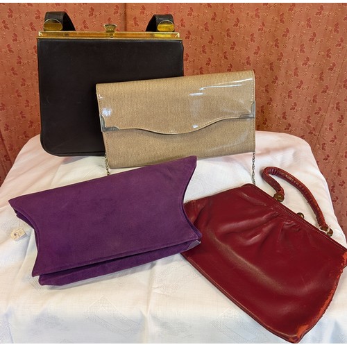 2362 - 4 x Vintage Bags, Spearo, Chamelle, Debonair Angel, Suede, Charles Jordan etc.