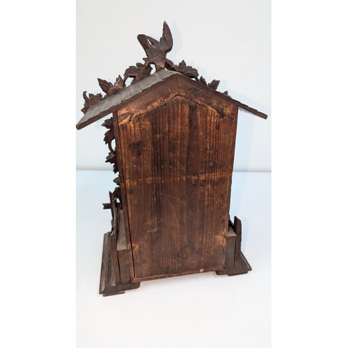 923 - A Late 19th Century Black Forest Carved Cuckoo Mantle Clock In The Style Of Johann Baptist Beha - 54... 